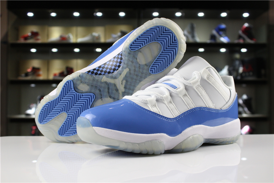 New Air Jordan 11 Low Columbia White University Blue Shoes